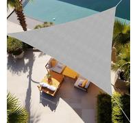 Shade&Beyond Voile d'ombrage Triangulaire, 7x7x9.9m HDPE Respirant avec Protection UV (UPF 50+), Toile Ombrage Exterieur pour Patio Jardin Terrasse, Gris Clair
