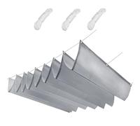 Shade Sail - Heavy Duty Waterproof Retractable UV Protection Canopy | Patio Sail Shade Retractable wave-shaped sunshade Patio Sail Shade for Beach Porch Deck Outside Garden Backyard Pool Outdoor