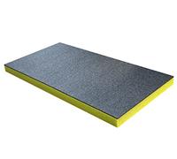 Shadow Foam Feuille moyenne - 1000 mm x 500 mm | Découpe et décollage de la mousse pour l'organisation de boîtes à outils, les systèmes de rangement de bricolage et d'outils (50 mm, jaune)