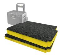Shadow Foam Insert Pack compatible avec Toughbuilt® StackTech Rolling Toolbox | Couper et décoller la mousse pour l'organisation de la boîte à outils, Kaizen, 5S (jaune, 50 mm)
