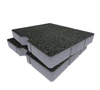 Shadow Foam Lot d'inserts compatibles avec tiroirs 3 XL | Découpez et décollez la mousse pour organiser la boîte à outils (gris, 50 mm)
