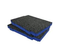 Shadow Foam Makpac Lot de 2 inserts en mousse réglables pour systèmes modulaires Makita Makpac, idéal pour Lean, 5S, Kaizen et Custom Organizer, 30 mm, bleu