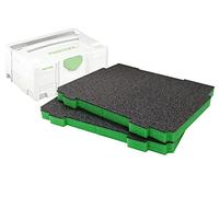 Shadow Foam T-LOC Systainer Lot de 2 inserts en mousse Vert 30 mm Ajustement parfait pour systèmes modulaires Festool, Tanos et Panasonic Systainer