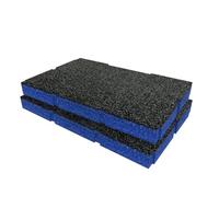 Shadow Foam ToughSystem 2.0 Inserts de boîte de chargement - Ajustement parfait pour DeWalt Charger Box | Fantastique pour les outils à main, les outils électriques et le rangement d'outils Bleu 30 mm