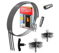 SHAFFER PRO | kit de ramonage pour poêle à granulés 6 mètres | hérisson ramonage 80 mm / 100 mm | 10 tiges de ramonage flexible | Ebook OFFERT à Télécharger poêle pellets/granules | home kit