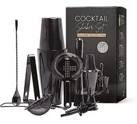 SHAKEIN Set de cocktail 12 pièces - Grand set de mélange pour cocktail / Boston Cocktail Shaker 750ml en acier inoxydable / Bar Shaker Set en Space Grey
