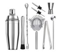 Shaker à Cocktail en acier inoxydable, outils de barman, Kit de barman, Martini Sharker, ensemble mélangeur de boissons avec sac de rangement, 6/9 pièces 9pcs