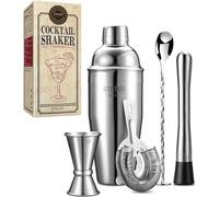 Shaker à cocktail en acier inoxydable Set de 5 pièces 750ml Accessoires de barman professionnel