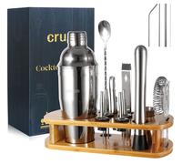 Shaker à cocktail - Set de 12 pièces - 750 ml - Avec support - En coffret cadeau