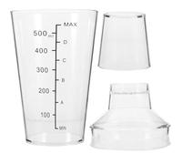 Shaker à Cocktails 3 Pièces 530ml en PC Doseur Précis pour Mélanges | Mixage Manuel Élégant, Graduations Nettes, pour Thé au Lait et Cocktails, Format Compact 530ml