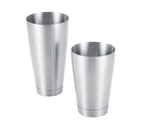 Shaker à Cocktails Boston, 2 Pieces 600ml & 750ml Cocktail Shakers en Inox, Kit pour Faire des Cocktails, pour Barmen Professionnels et à Domicile les Amateurs de Cocktailsi, Cadeaux (Argent)