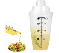 Shaker à Vinaigrette 200 ML Plastique Shaker Sauce Mélangeur pour Salade,marinades - Melangeur Vinaigrette Gradué - Anti-Fuite