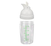 Shaker à Vinaigrette 200ml, Shaker à Vinaigrette Transparente Bouteilles Shaker pour Sauce Salade Distributeur de Vinaigrette avec Bec Verseur pour Servir Conserver des Huile Sauces(Blanc)