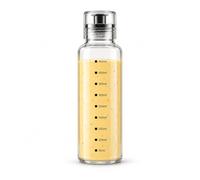 Shaker à vinaigrette 450 ml, shaker à vinaigrette avec bec verseur réduit | Shaker à vinaigrette en verre borosilicate avec graduation, couvercle, bouteille de sauce pour vinaigrette et assaisonnement