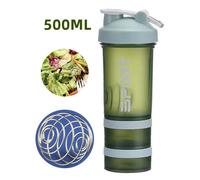 Shaker à Vinaigrette - 500ML - Couleur Verte - 2 pièces - Matériau PP