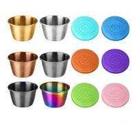 Shaker à Vinaigrette 6PCS - Récipient pour sauce 70ml Couvercle Hermétique Anti-Goutte pour Salade Lunch Box