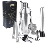 Shaker Cocktail Professionnel Set, 8 Pièces Cocktail Bartender Kit, 750ml Set à Cocktail en Acier Inoxydable, Outil De Barman pour Bar et Maison Ensemble de Fabrication de Cocktails Cadeau