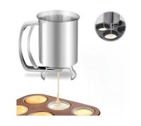 Shaker Crepes, Distributeur de Pâte,Séparateur de Pâte, Distributeur d'Entonnoir, 800ml, pour Gâteaux, Muffins, Gaufres, Pancakes