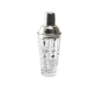 Cook Concept - Shaker en verre KV7351 - Avec recettes - 450 ml - Argent et transparent