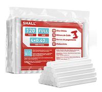 SHALL Bâtons de Colle Chaude 11mm x 100mm - Lot de 120 Bâtons Transparents Pour Tous les Pistolets à Colle Temporaires