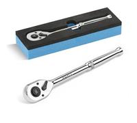 Shall liquet Réversible 3/8" 90 Dents avec Dégagement Rapide | Acier Chrome-Vanadium | Angle de Mouvement de 4° pour Espaces Restreints
