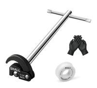Shall Clé de lavabo de 27,9 cm, clé d'évier réglable, clé à écrou de robinet entièrement polie avec capacité de mâchoire de (10-32 mm) pour les espaces difficiles à atteindre