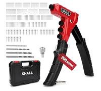Shall Ensemble de rivets 4 en 1, riveteuse manuelle robuste avec 200 rivets