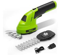 SHALL Forbici per erba Senza fili, tagliasiepi, forbici elettriche per arbusti da 7,2 V, tagliaerba portatile 2 in 1