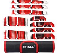 SHALL Lames de scie sabre, jeu de 34 lames en acier au carbure Bois Métal Plastique