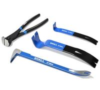 SHALL Pieds de biche lot de 4,Pied de biche plat pour pied de vache, Tire-ongles haute performance,Outil arrache-clou pour planches, revêtements de sol, retrait de clous