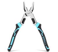 SHALL Pinces universelles,5 en 1 Pince multifonction, sertisseur, coupe-fils et clé, pince de 20 cm pour câbles de 1,0 à 2,6 mm² (18-10 AWG)