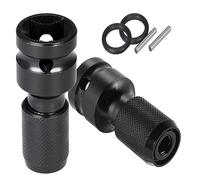 Shallho Lot de 2 adaptateurs de douille hexagonales femelles à libération rapide 1/2" vers douille hexagonale femelle pour rapper