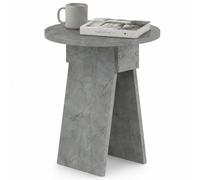 Shally Dogan Table basse ronde de salon, design minimaliste, table latérale pour canapé peu encombrant avec structure résistante, table de chevet multifonction pour maison, bureau, 42 x 23,5 x 50 cm