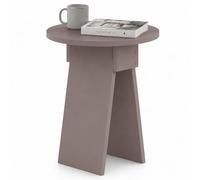 Shally Dogan Table basse ronde de salon, design minimaliste, table latérale pour canapé peu encombrant avec structure résistante, table de chevet multifonction pour la maison, le bureau, 42 x 23,5 x