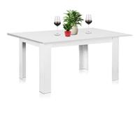 Shally Dogan Table Extensible Salle à Manger Blanche de 110 x 70 cm à 150 x 70 cm, Design Moderne, Extensible Peu encombrant, idéal pour Salle à Manger, Salon, Cuisine, mobilier (Blanc frêné)