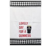 Shamrock Gift Company Guinness Torchon gaufré Lovely Day for a Guinness Noir