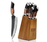 SHAN ZU Bloc Couteaux Japonais 7 Pièces, Set de Couteaux de Cuisine Forgé à la Main