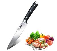 SHAN ZU Couteau de Cuisine Multifonction Professionnel Couteaux Chef Couteaux de Cuisine Acier 15cm, Argenté.