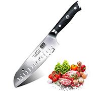 SHAN ZU Couteaux de Chef Santoku Acier Inoxydable Allemand Couteaux de Cuisine 18CM Couteau Japonais Professionnel