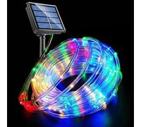 SHANJIA Lumière solaire de corde, Guirlande Solaire,Rope decorative light,Bande LED Lumières Solaire Extérieures,pour Mariages,Fêtes et Noël,éclairage de Noël (Multicolore, 7.5M/25ft 50LED)