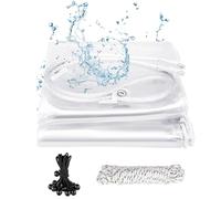 SHANNA Bache de Protection Exterieur, 420 g/m² 1x1.5m Imperméable Bâche Transparente avec Œillets Renfort, Bâches Résistante aux Intempéries avec Tendeur Elastique pour Meubles de Jardin, Piscine