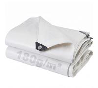 SHANNA Bâche de Protection Exterieur avec Oeillets, 2x3m 180 g/m² PE Bâche Voiture Piscine, Imperméable Résistante aux Déchirures UV Intempéries, Bâches Multiusage pour Meubles de Jardin, Blanc