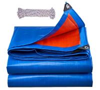 SHANNA Bâche de Protection Exterieur avec Oeillets, 2x3m 180 g/m² PE Bâche Voiture Piscine, Imperméable Résistante aux Déchirures UV Intempéries, Bâches Multiusage pour Meubles de Jardin, Bleu Rouge