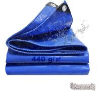 SHANNA Bâche de Protection Exterieur avec Oeillets, 3x6m 440 g/m² PVC Bâche Voiture Piscine, Imperméable Résistante aux Déchirures UV Intempéries, Bâches Multiusage pour Meubles de Jardin, Bleu