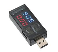 Shanrya Multimètre, Testeur de Courant USB Multifonction 1 en 2 Affichage LCD de Compteur de Puissance USB pour Téléphones Portables pour Chargeurs de Voiture pour Usines