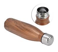 Shape Stainless Thermal Flask for Outdoor Travel (Grain de bois) | Design rétro élégant, hydratation anti-fuite, pique-nique de Yoga chaud, porte-boisson pour boîte à déjeuner, extérieur en