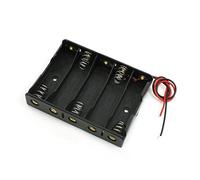 SHAPOKY Lot de 5 boîtiers pour piles AA 1,5 V Noir