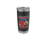 Shar Pei Dog American Flag Glasses Happy 4th Of July Gobelet isotherme en acier inoxydable double paroi