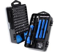 SHARDEN Jeu de tournevis de précision 122 en 1 Mini Kit d'outils de précision Torx T2 T5 T6 T8 T9 Pad magnétique bleu