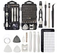 Sharden Kit d’outils et tournevis magnétiques de précision 122 en 1 avec étui - Pour réparer électronique, ordinateur, téléphone portable, ordinateur portable, console de jeu, montre, lunettes - Gris